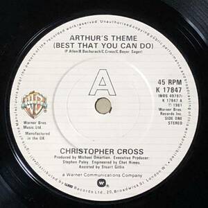 Christopher Cross / Arthur's Theme UK Orig 7' Single 