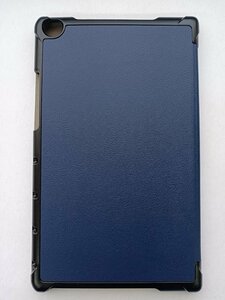 【ネコポス送料無料】Huawei M5 Lite 8 タブレットケース 手帳型 ケース シンプル 画面保護 液晶保護 ネイビー