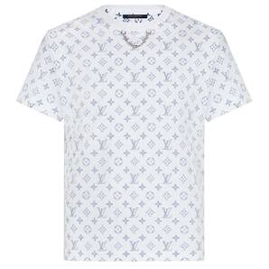 美品 ルイヴィトン LVエスカルプリンテッドTシャツ ダミエ モノグラム Tシャツ 半袖 総柄 メンズ レディース ユニセックス 大きいサイズ XLの画像7