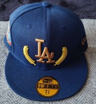 ロサンゼルス ドジャース ニューエラ キャップ 59FIFTY NEWERA 帽子 大谷翔平 山本由伸 7 5/8 60.6cm 60th 60周年 サイドパッチ_画像2