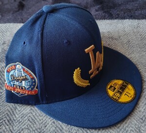 ロサンゼルス ドジャース ニューエラ キャップ 59FIFTY NEWERA 帽子 大谷翔平 山本由伸 7 5/8 60.6cm 60th 60周年 サイドパッチ