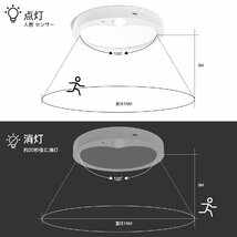 送料無料★TALOYA LED 人感センサーライト 4畳 6畳 室内 階段ライト 明暗センサー 省エネ 2160lm 昼光色_画像3