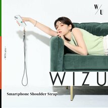 送料無料★wizu スマホショルダー スマホストラップ 首掛け 長さ調整可能 ネックストラップ ホワイト (ウィズユー)_画像2