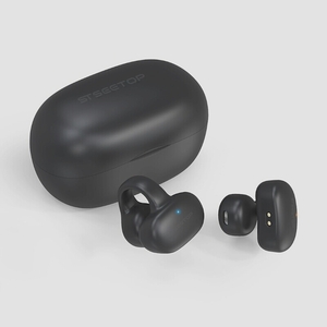 送料無料★ワイヤレスイヤホン イヤーカフ型 骨伝導 空気伝導 イヤホン 耳挟み Bluetooth5.3+EDR搭載(ブラック)