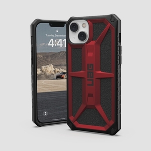 送料無料★URBAN ARMOR GEAR iPhone 14 Plus 対応 耐衝撃ケース MONARCH (クリムゾン)