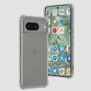 送料無料★Google Pixel 8 ケース 薄型 TPU材質 耐衝撃 黄変防止 滑り止め 柔軟 光沢感 (透明)