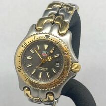 【動作品 良品】タグホイヤー TAG HEUER S/el クォーツ レディース S95.215 グレー プロフェッショナル コンビ デイト セル 腕時計 _画像1