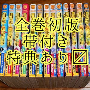 【全巻初版 帯 特典付き】月が導く異世界道中 1～13巻 最新刊 全巻セット 木野コトラ あずみ圭 しおり イラストペーパー