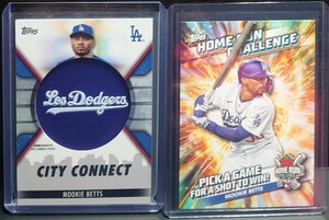 Topps MOOKIE BETTS 2枚セット HOME RUN CHALLENGE & COMMEMORATIVE PATCH Dodgers