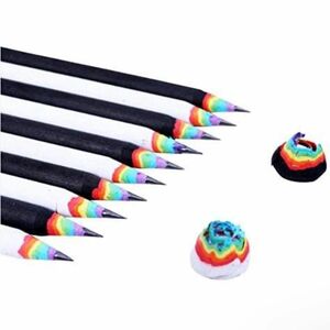 鉛筆 HB（お得な10本セット）Rainbow Pencils えんぴつ エンピツ ペンシル かわいい 虹 プレゼント