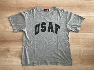 人気 アーミーモチーフ AVIREX PX アヴィレックス USAF Tシャツ L グレー 軍物 ミリタリー navy usarmy army west point kings point