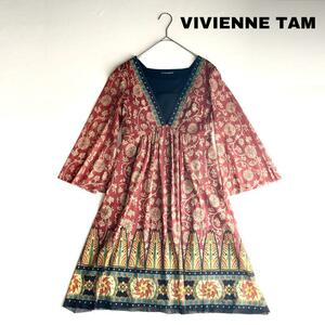 [Доставка 230 иен ~ ・ Анонимная партия] Vivienne Tam Power Net One Piece Messi Fabric Archive Ptticort Vivi Tam