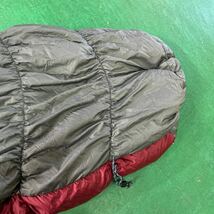 ▲ mont-bell モンベル 寝袋 寝具 シュラフ キャンプ 登山 アウトドア 〜193cmまで対応 ロング 左ジッパー レッド 【otay-235】イスカ _画像5