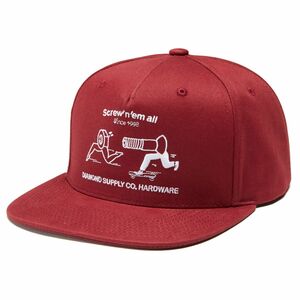 USA正規品 ダイヤモンドサプライ Diamond Supply Co. スナップバックキャップ 帽子 バーガンディ Screw'n'em all ストリート LA