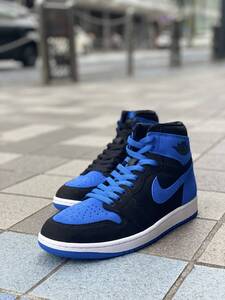 正規品 【US9.5】 NIKE ナイキ AIR JORDAN1 HIGH OG エアジョーダン1 OG ハイカット ROYAL ロイヤル リイマジンド 27.5cm　(AJ115)