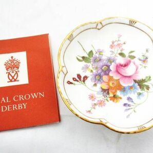 ☆ROYAL CROWN DERBY ロイヤルクラウンダービ―☆ Posies ポジー 花型 ミニ トレイ 小皿 ☆保管品の画像1