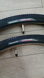 電動自転車装着タイヤ　Panasonic HARDRUNNER 26×1 3/8 タイヤ・チューブセット　2本セット　新品 管理NO3