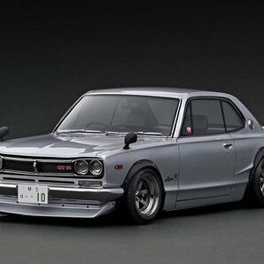 イグニッションモデル 1/18 Nissan Skyline 2000 GT-R KPGC10 Silver 10th Annive. [Model Car] ；ignition model Web限定 IG3234 ハコスカの画像2