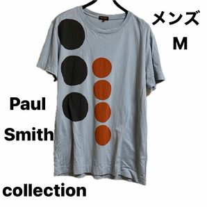 ポールスミスPaul Smith Collection メンズ　Tシャツ　半袖　ミントグレー　M