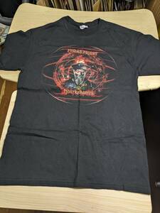 【服飾】 ビンテージ レア Tシャツ バンド 当時物? JudasPriest NOSTRADAMUS WORLD TOUR 2008 黒 半袖