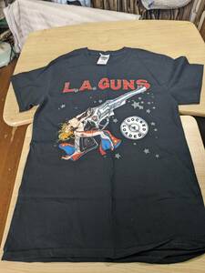 【服飾】 ビンテージ レア Tシャツ バンド 当時物? L.A. GUNS Cocked & Loaded S 黒 半袖