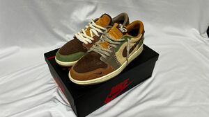 Nike AJ1 Low Flax and Oil Green