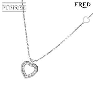 フレッド FRED プリティウーマン ダイヤ ネックレス 43cm K18 WG ホワイトゴールド 750 Diamond Necklace【証明書付き】 90213886