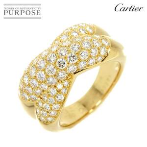 カルティエ Cartier コリゼ #52 リング パヴェダイヤ K18 YG イエローゴールド 750 指輪 Diamond Ring 90225341