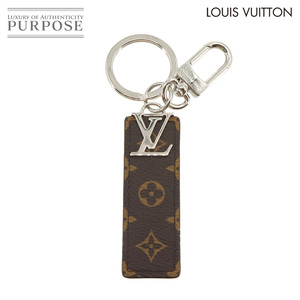 未使用 展示品 ルイ ヴィトン LOUIS VUITTON キーホルダー LVタブ モノグラム バッグチャーム ブラウン ブルー M01529 90229476