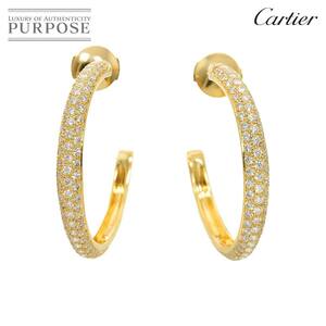 Серьги Cartier Cartier Pavé Diamond Hoop K18 Y Золотые серьги пронзили [Сертификат] 90227359