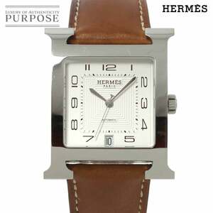 エルメス HERMES Hウォッチ HH2 810 メンズ 腕時計 デイト シルバー 文字盤 オートマ 自動巻き ウォッチ H Watch 90230046