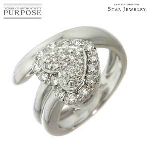 スタージュエリー Star Jewelry 9号 リング ダイヤ 0.38ct K18 WG ホワイトゴールド 750 指輪 ハート Diamond Ring 90226610