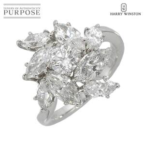 ハリーウィンストン HARRY WINSTON ピルエット 9.5号 リング ダイヤ Pt プラチナ 指輪 HW Diamond Ring【証明書付き】 90210411