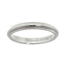 ティファニー TIFFANY&Co. ミルグレイン バンド 18号 リング 幅3mm Pt プラチナ 指輪 Milgrain Ring 90219552_画像2