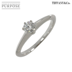 ティファニー TIFFANY&CO. ソリティア ダイヤ 0.28ct F/IF/3EX 11.5号 リング Pt プラチナ Diamond Ring 【鑑定書付き】 90224573