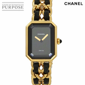  Chanel CHANEL Premiere S size H0001 Vintage lady's wristwatch black Gold quartz watch Premiere 90229144