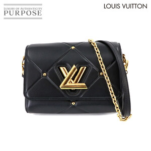 新品同様 ルイ ヴィトン LOUIS VUITTON ツイスト MM チェーン 2way チェーン ショルダー バッグ レザー ブラック M59029 RFID 90218619