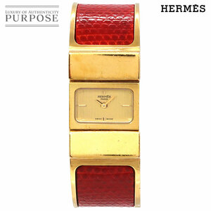 エルメス HERMES ロケ LO1 201 バングル ウォッチ ヴィンテージ レディース 腕時計 ゴールド クォーツ Loquet 90231548