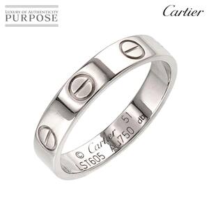 カルティエ Cartier ミニラブ #51 リング K18 WG ホワイトゴールド 750 指輪 Mini Love Ring【証明書付き】 90224430