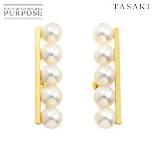 タサキ TASAKI バランス プラス アコヤ真珠 5.7-5.5mm イヤリング K18 YG 750 パール 田崎真珠 Earrings Clip on 90226514