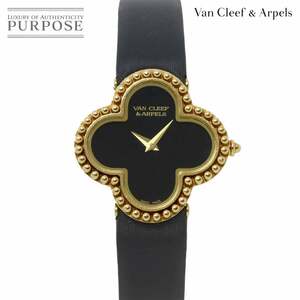  Van Cleef & Arpels VanCleef&Arpelsaru рукоятка blaVCARD21900 женские наручные часы черный K18YG кварц Alhambra 90230392