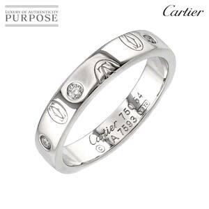 カルティエ Cartier ハッピーバースデー #54 リング ダイヤ K18 WG ホワイトゴールド 750 指輪 Logo Happy birthday Ring 90228269