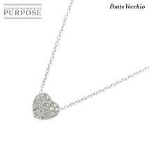 ポンテヴェキオ Ponte Vecchio ダイヤ 0.30ct ネックレス 40cm K18 WG ホワイトゴールド 750 ハート Diamond Necklace 90225620_画像1