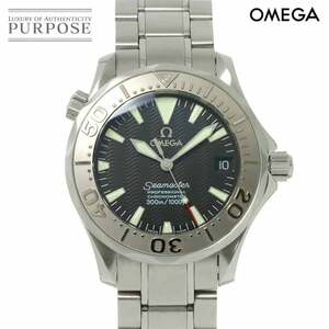 オメガ OMEGA シーマスター 300 コンビ 2236 50 ボーイズ 腕時計 デイト ブラック WG ベゼル オートマ 自動巻き Seamaster 90232652