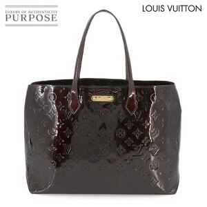 ルイ ヴィトン LOUIS VUITTON ヴェルニ ウィルシャー MM トート バッグ レザー アマラント M91645 ゴールド 金具 Wilshire MM 90230627