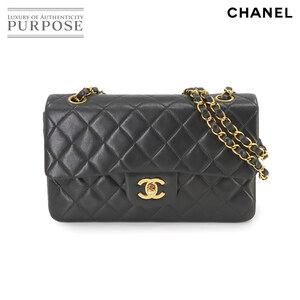 新品同様 シャネル CHANEL マトラッセ 23 チェーン ショルダー バッグ レザー ブラック A01113 ヴィンテージ ゴールド 金具 90226239