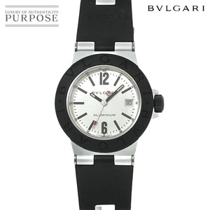 ブルガリ BVLGARI アルミニウム AL29TA レディース 腕時計 デイト シルバー ラバー クォーツ ウォッチ Aluminum 90233094