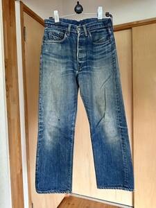 【1960年代ヴィンテージ】リーバイス Levi's 501 Sタイプ BIG E イエローステッチ 赤耳 並行ステッチ【VINTAGE LEVI'S】