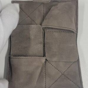 ★BOTTEGA VENETA ボッテガヴェネタ アクセサリーケース スエード グレージュ 紙箱付【中古】の画像6