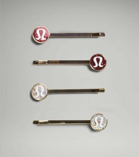 新品 ルルレモンLogo Bobby Pins *4 Pack